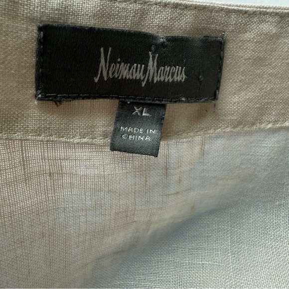 Neiman Marcus 100% Linen Button-Down Cream XL - Picture 5 of 7